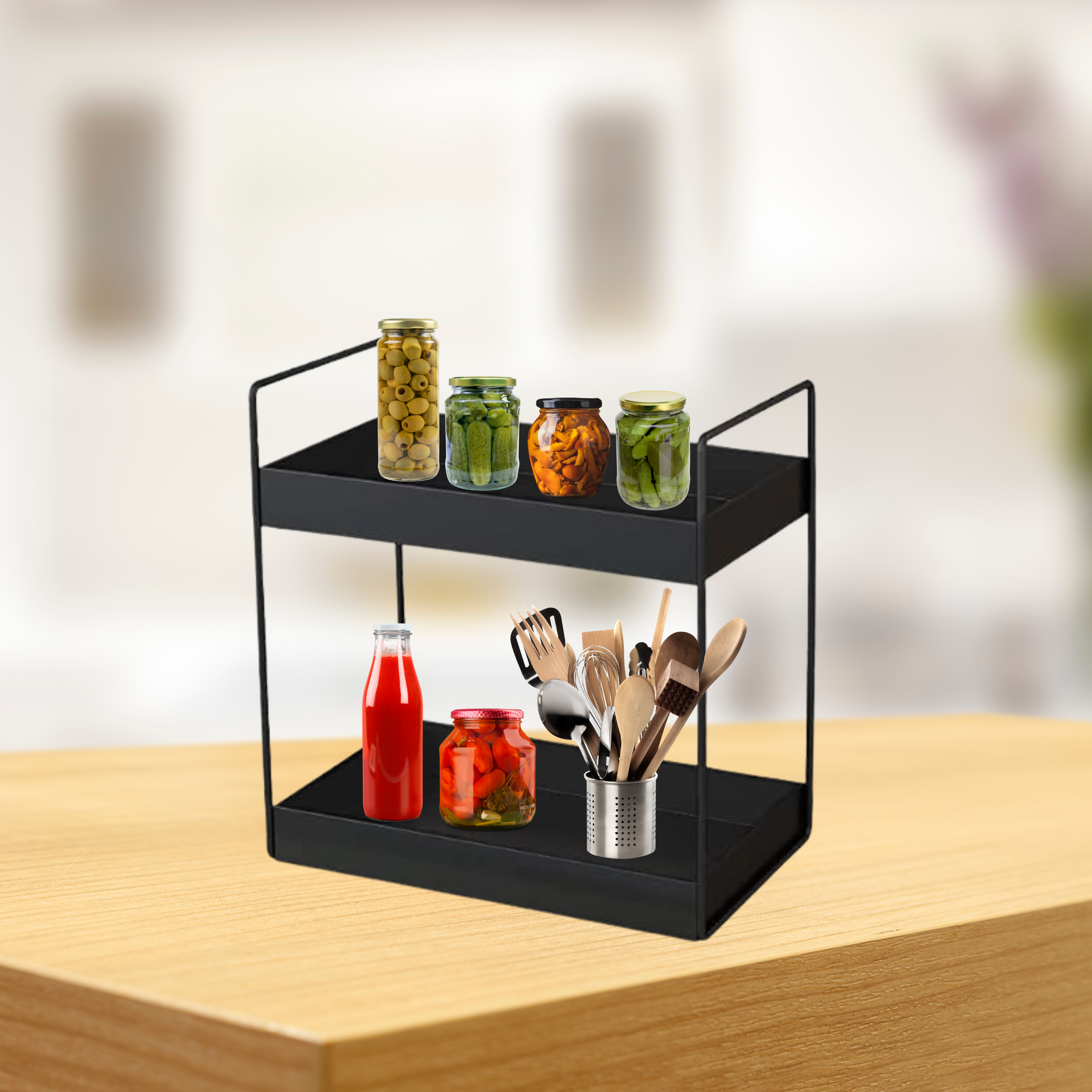 Elegant Metal Spice Rack for Your Kitchen
