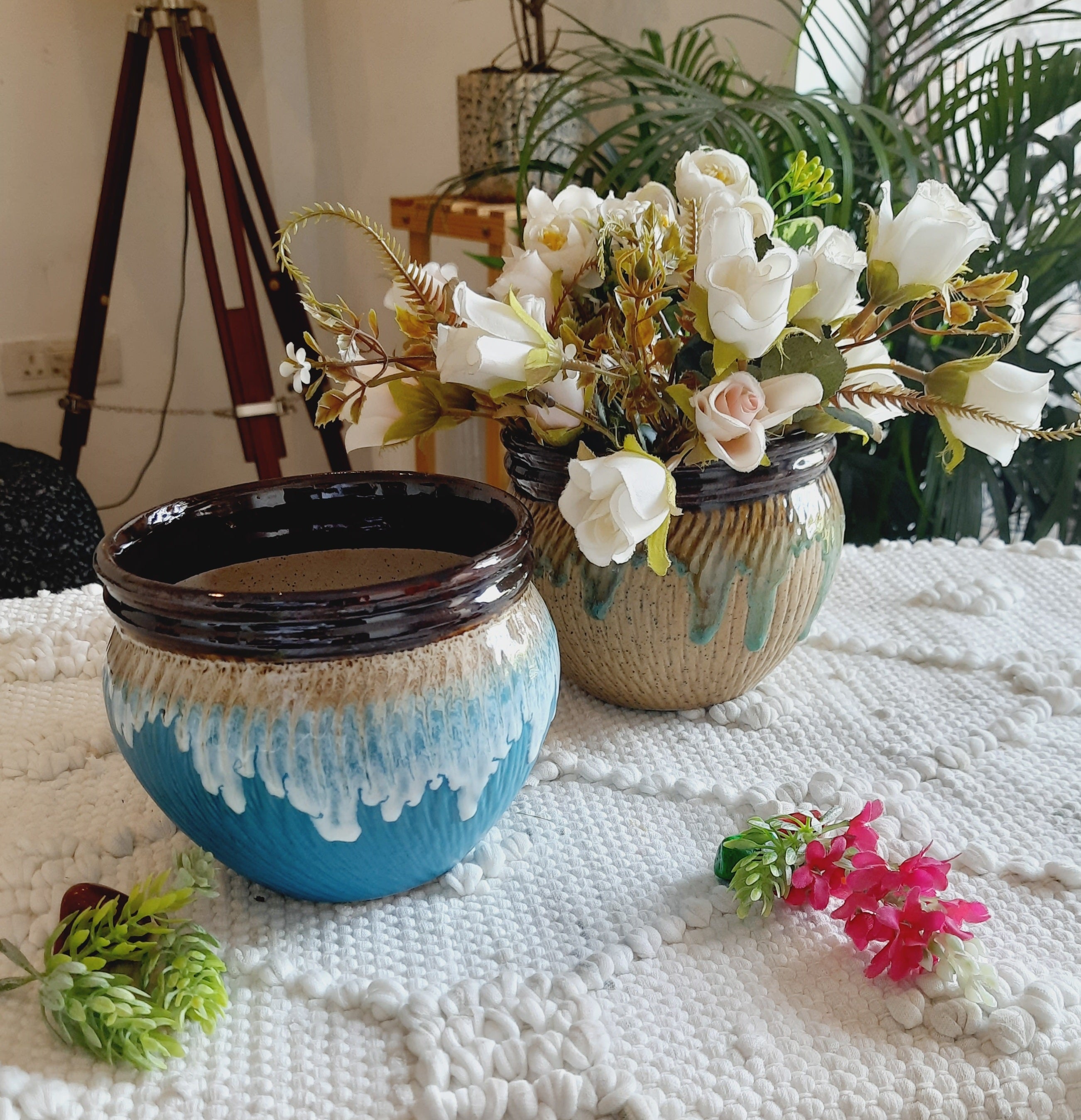 Glacier Look Planters Pot set of 2