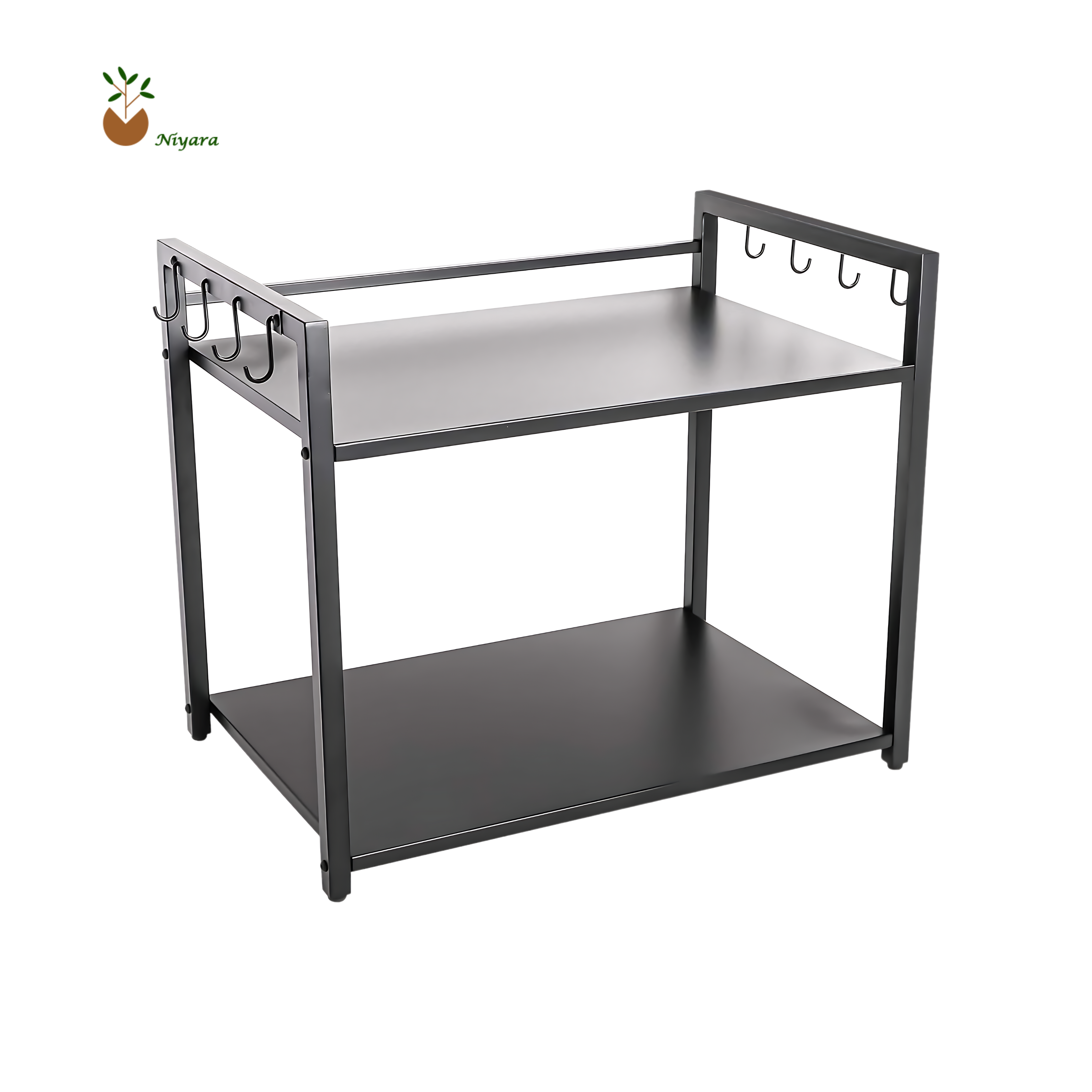 Black, Tiered Shelf kitchen Rack