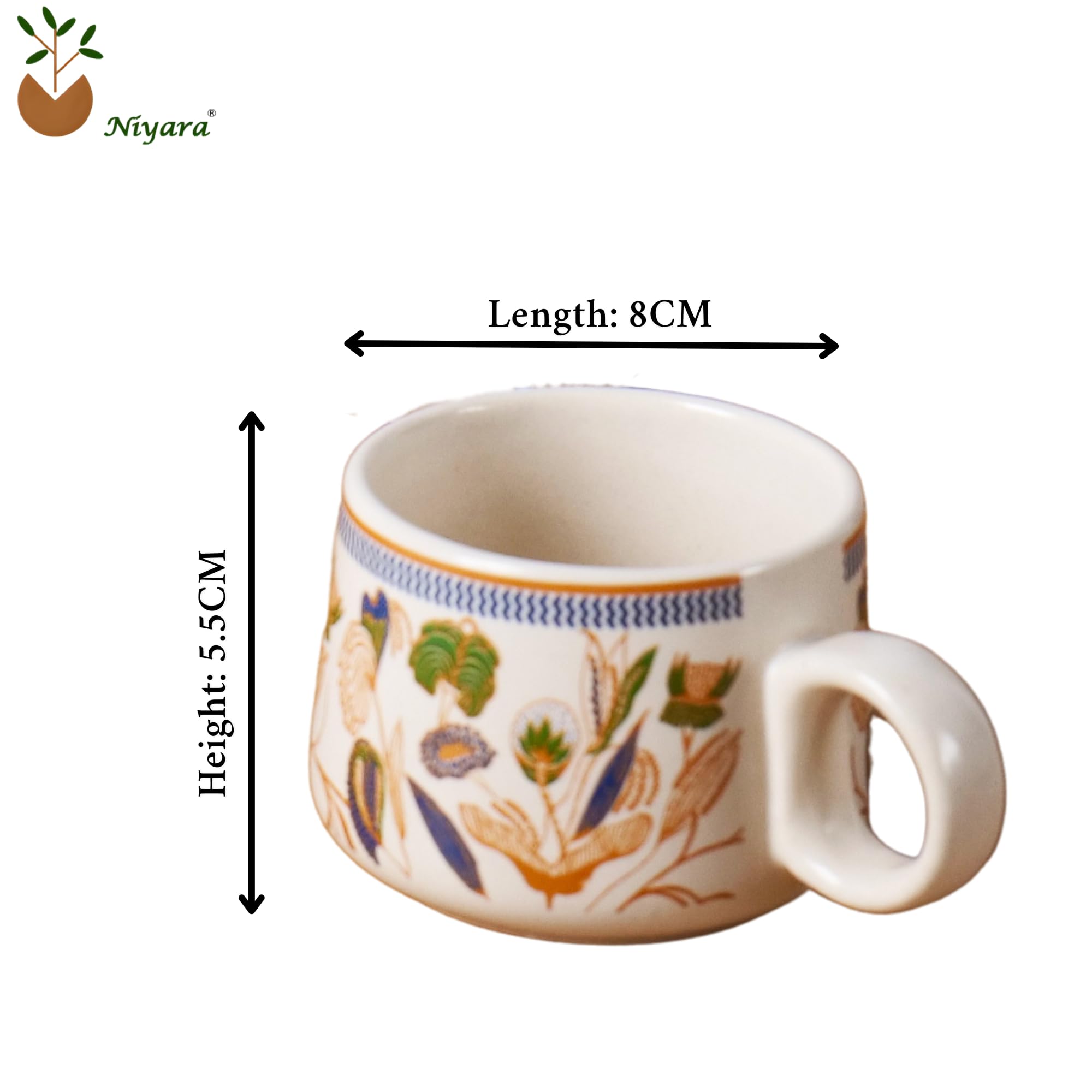 Forest bloom cup set of 6