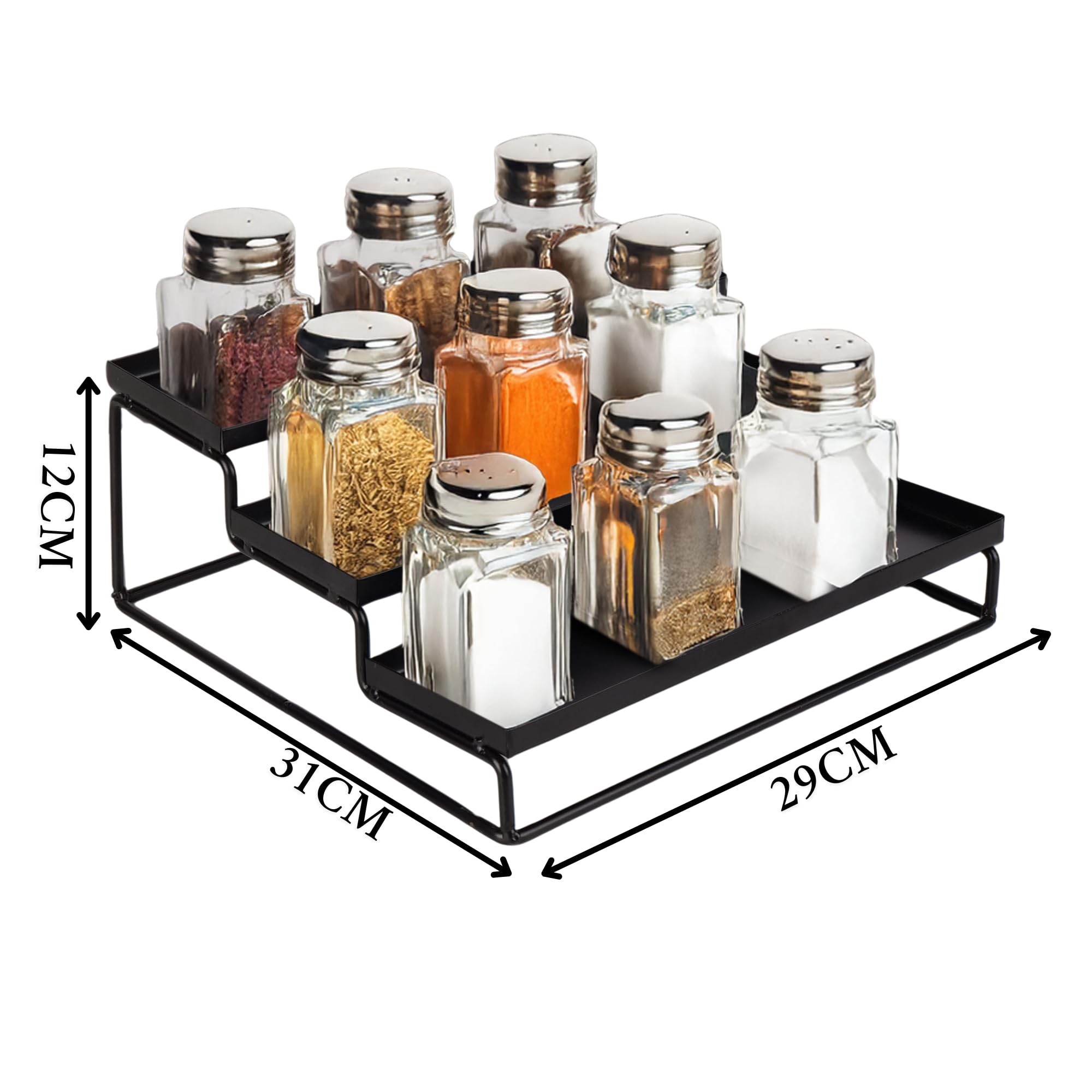 Black stairs design 3-Tier Spice Rack