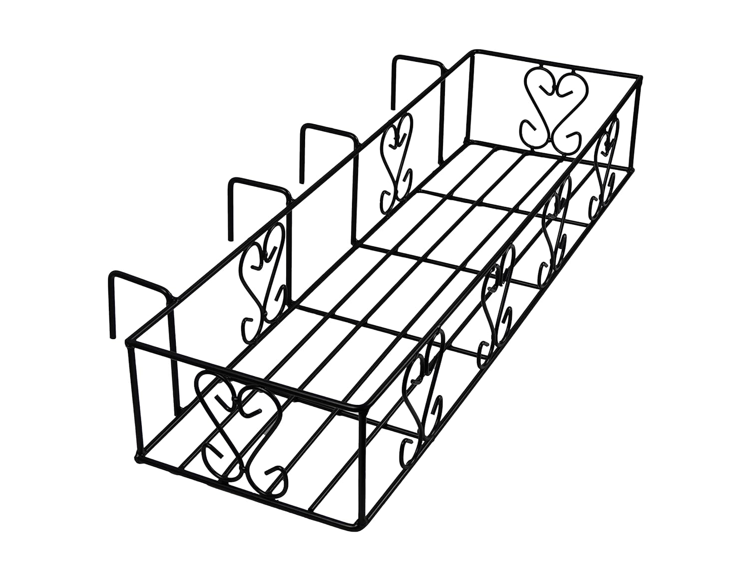Flower Pot Stand for Railing Planters( Rectangle Shape Set of 2)