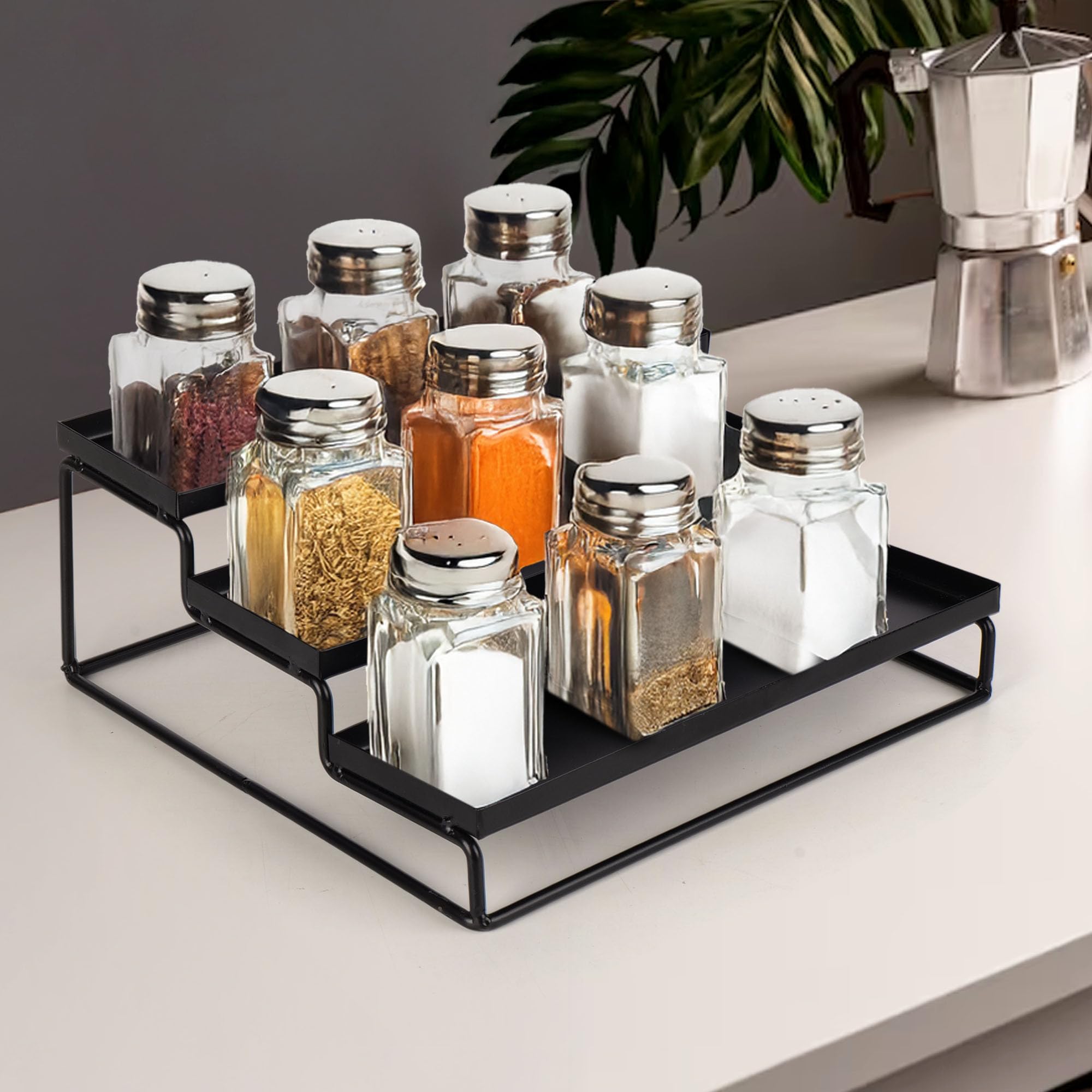 Black stairs design 3-Tier Spice Rack