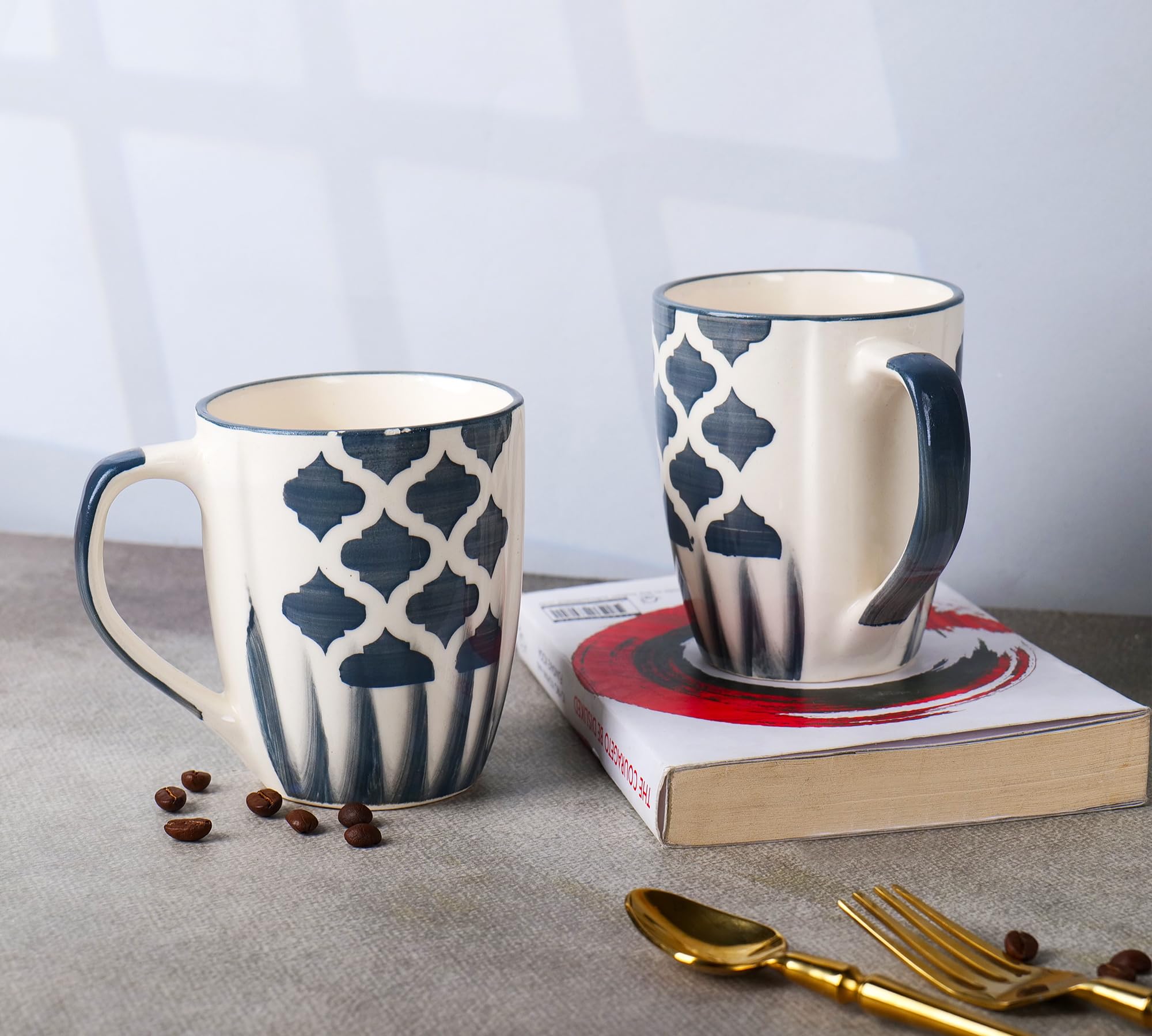 Grey Moroccan Mug Set of 2