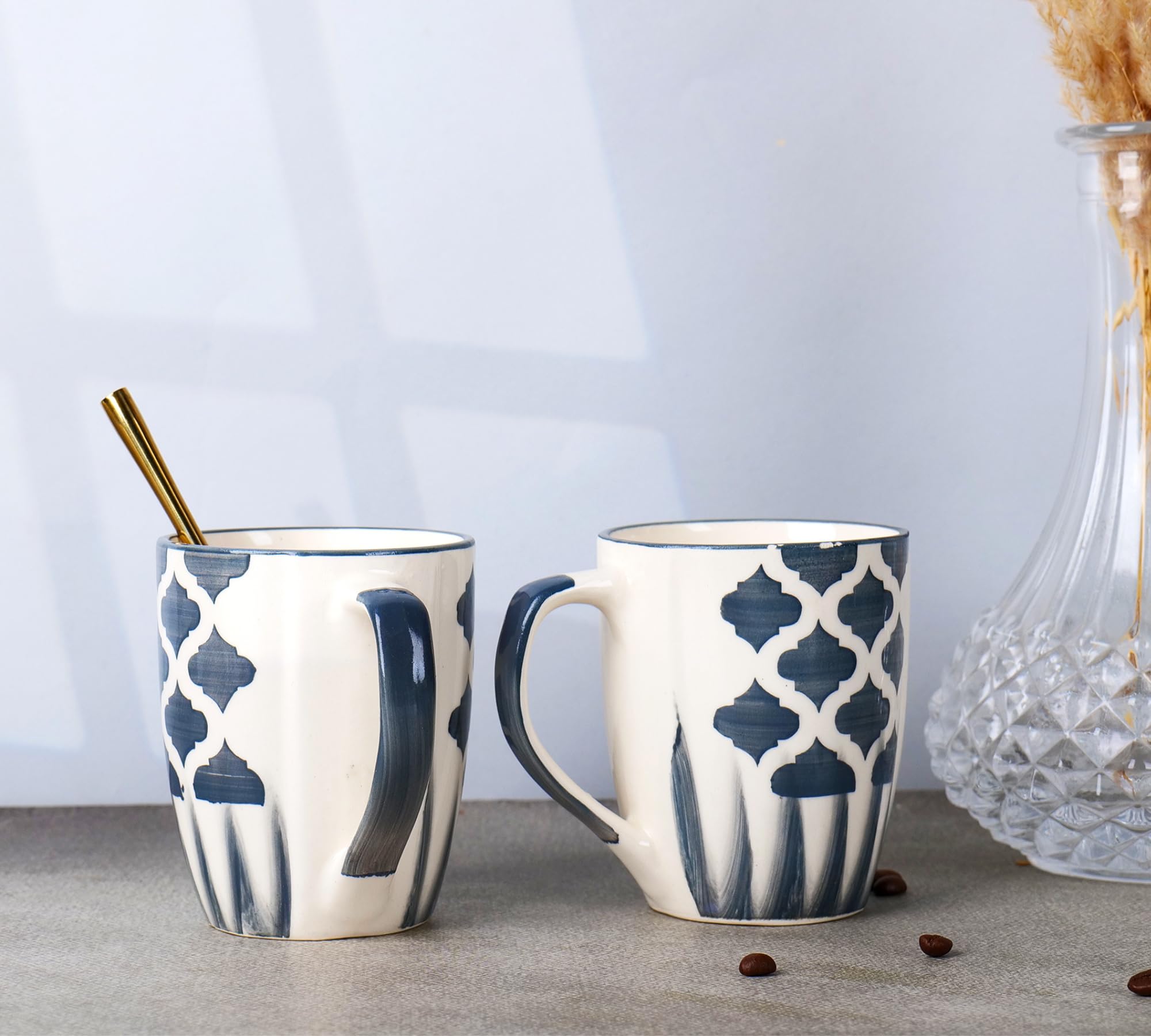 Grey Moroccan Mug Set of 2