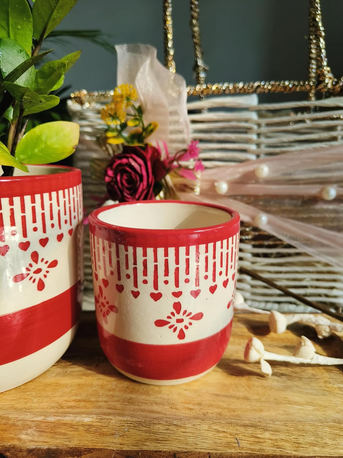 Red Chivarly Pot set of 2