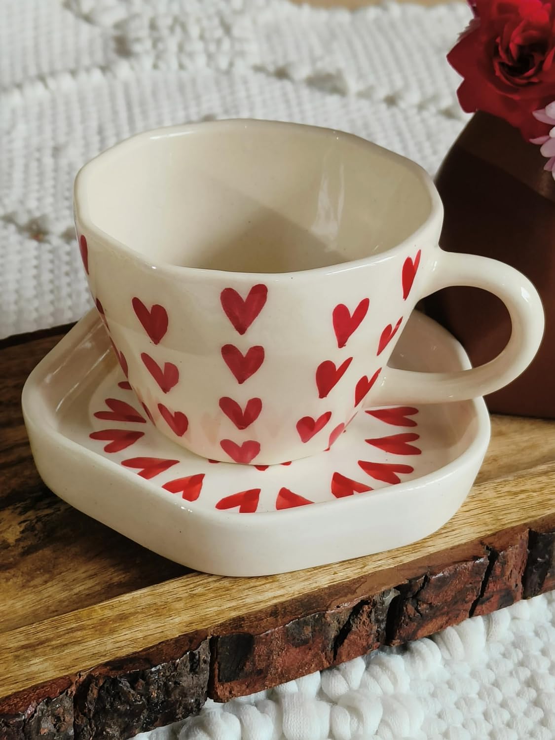 Valentine cup with saucer