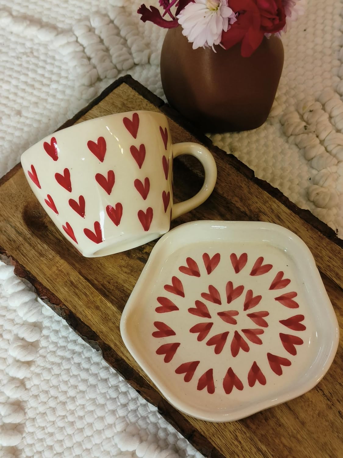 Valentine cup with saucer