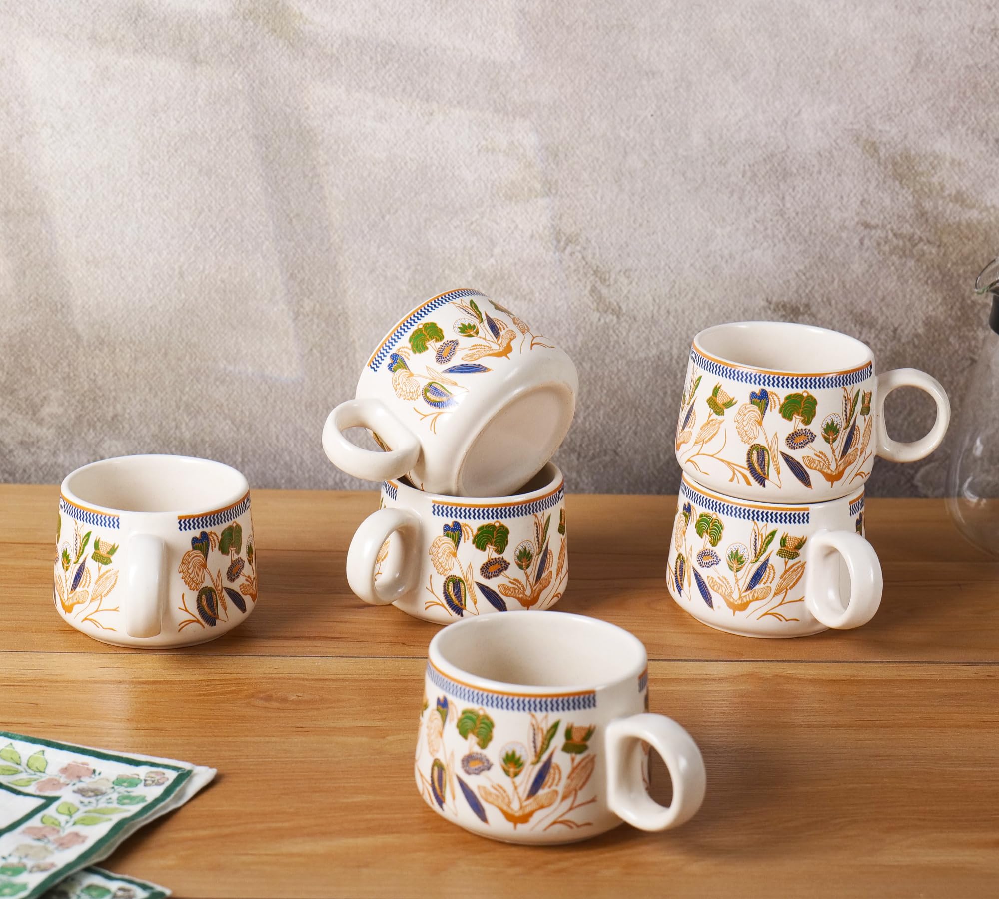 Forest bloom cup set of 6