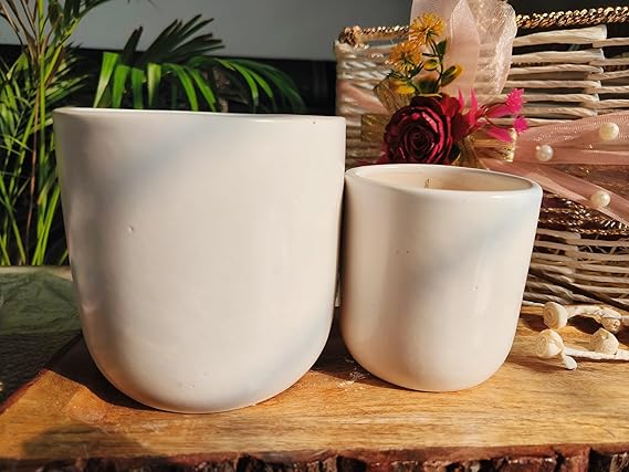 Snow White Balti shape pot set of 2