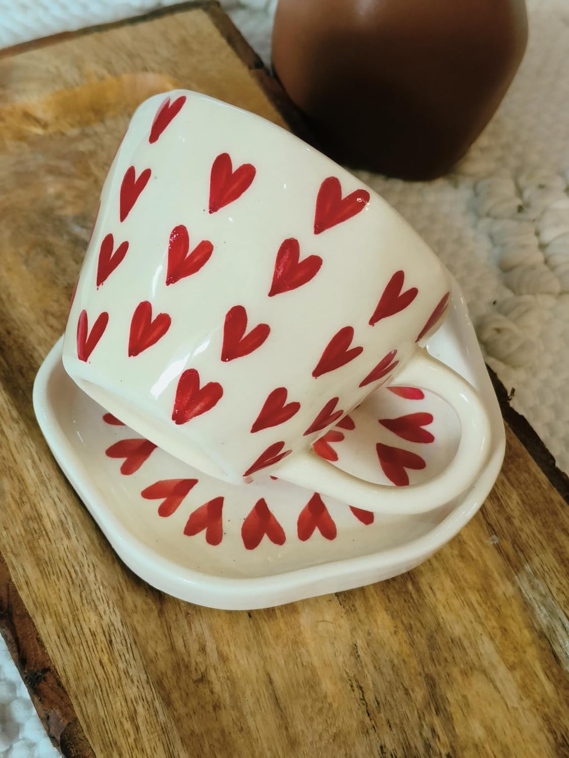 Valentine cup with saucer