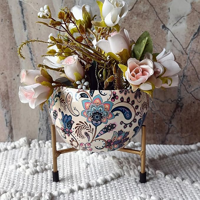 Designer Print Colorful Metal Tabletop