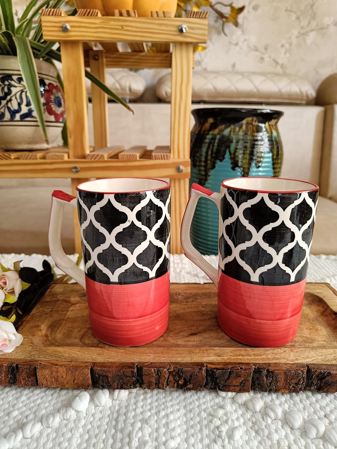Red Beer Mugs