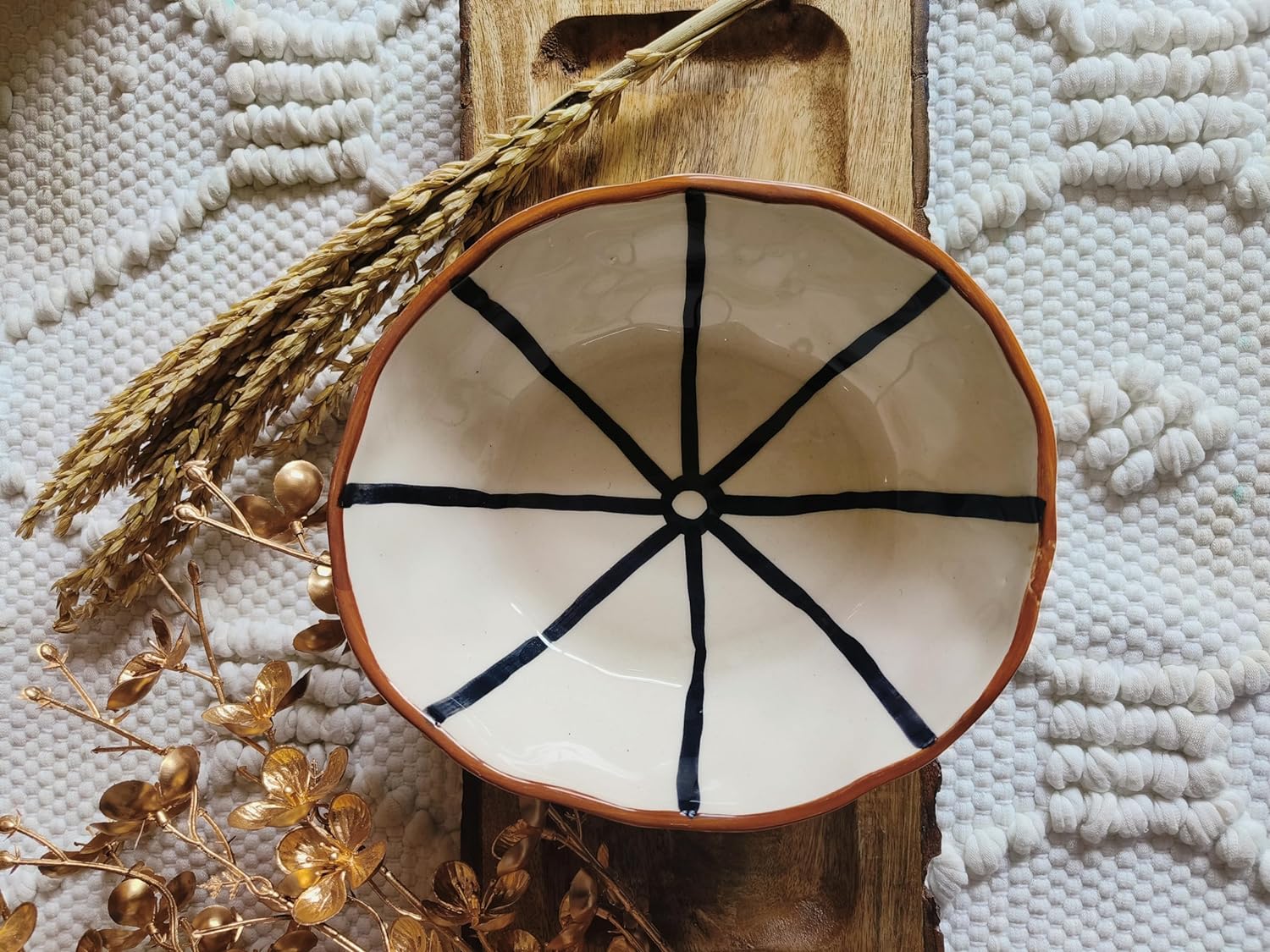 Black Line and & Rain drop bowls set 2