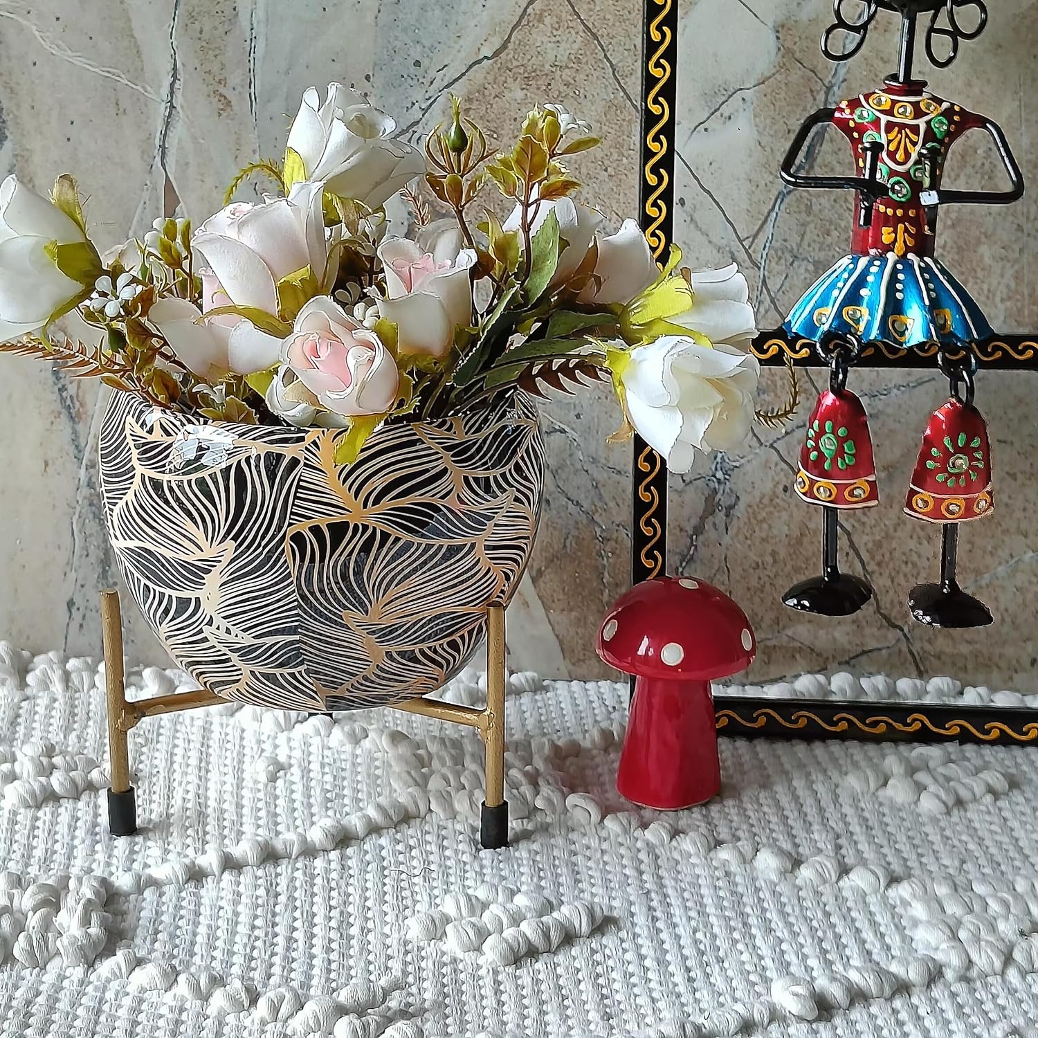Marble Print Colorful Metal Tabletop