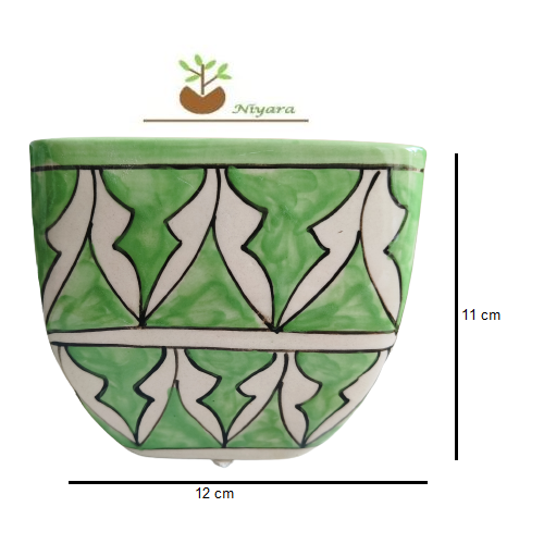 Green Ceramic pot planter size 4.5 inch