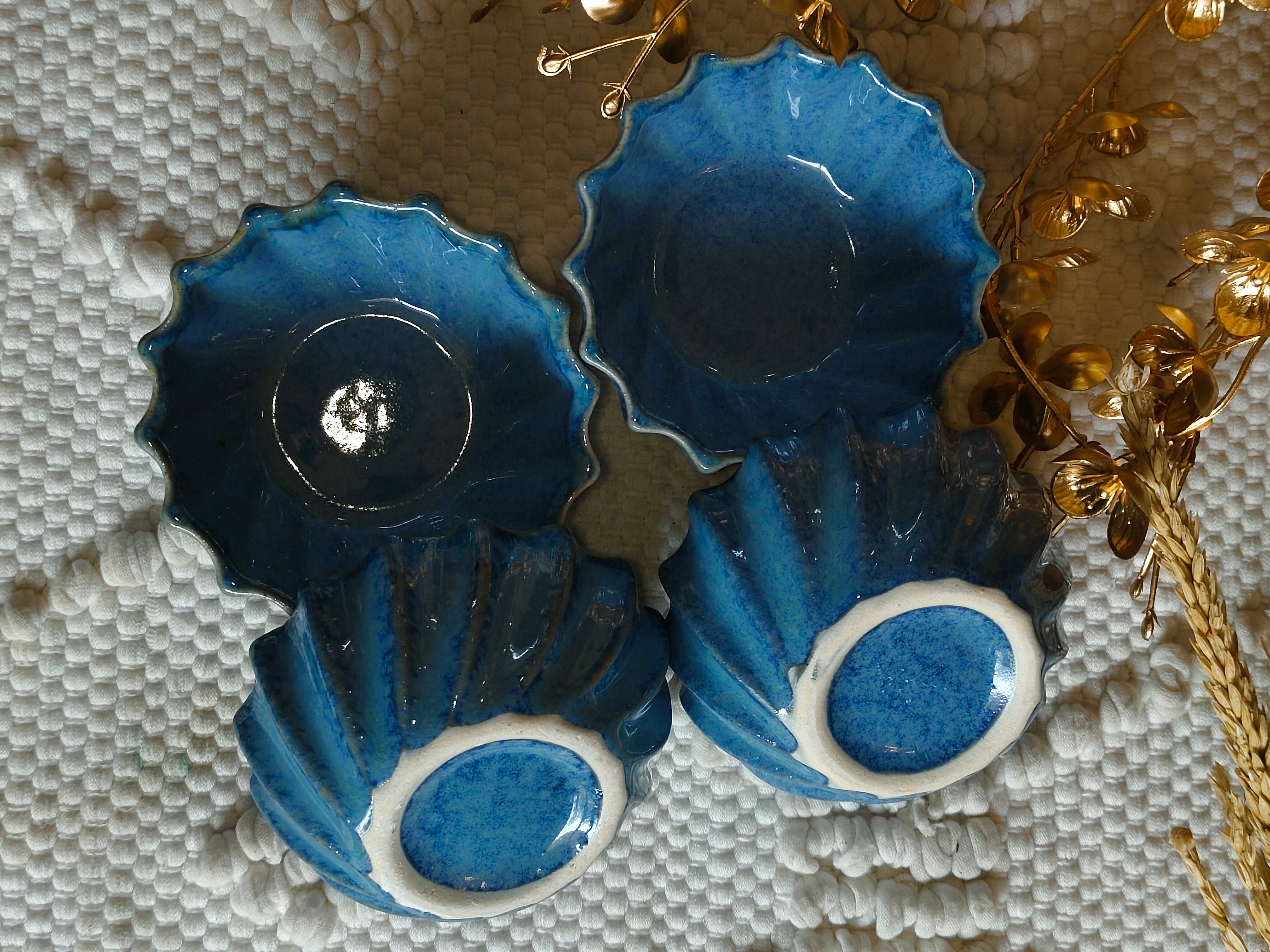 Niyara blue oceanic small bowls set 4