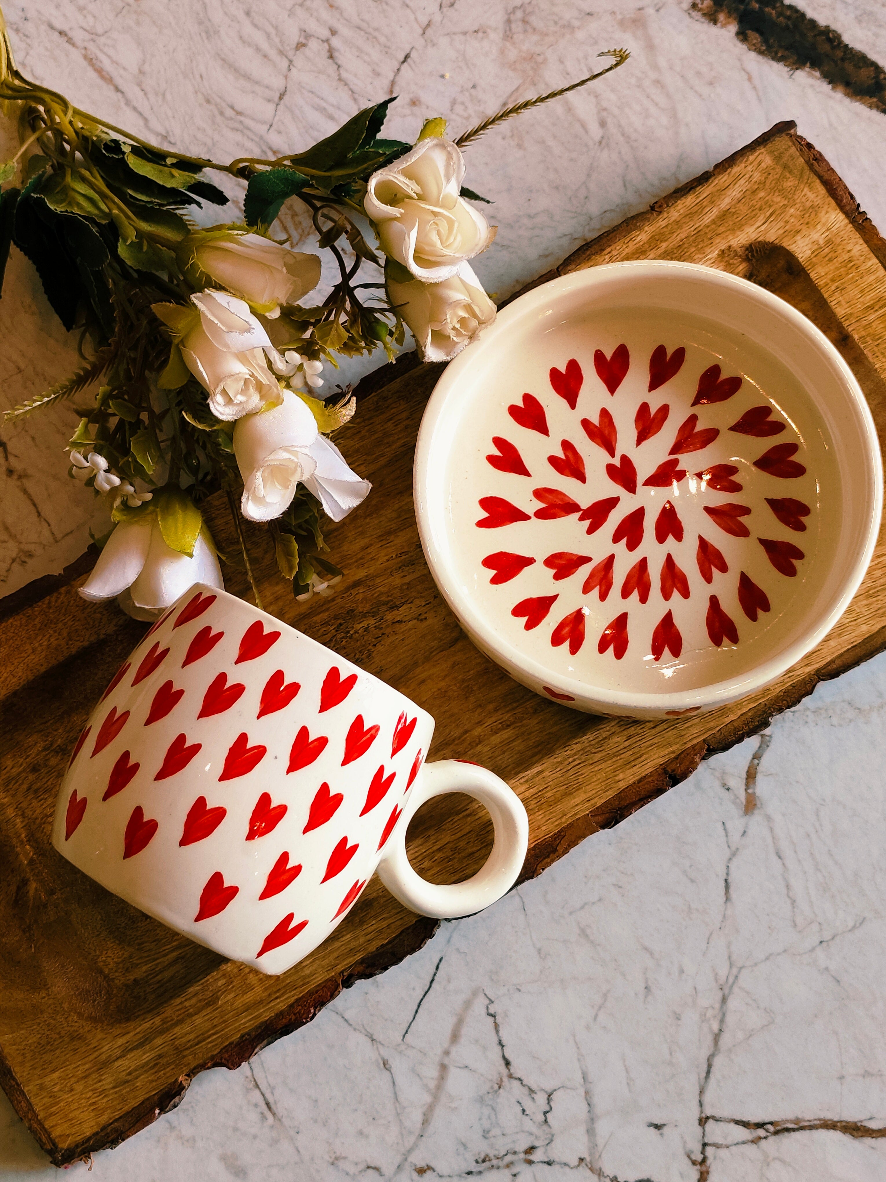 Valentine mug with saucer