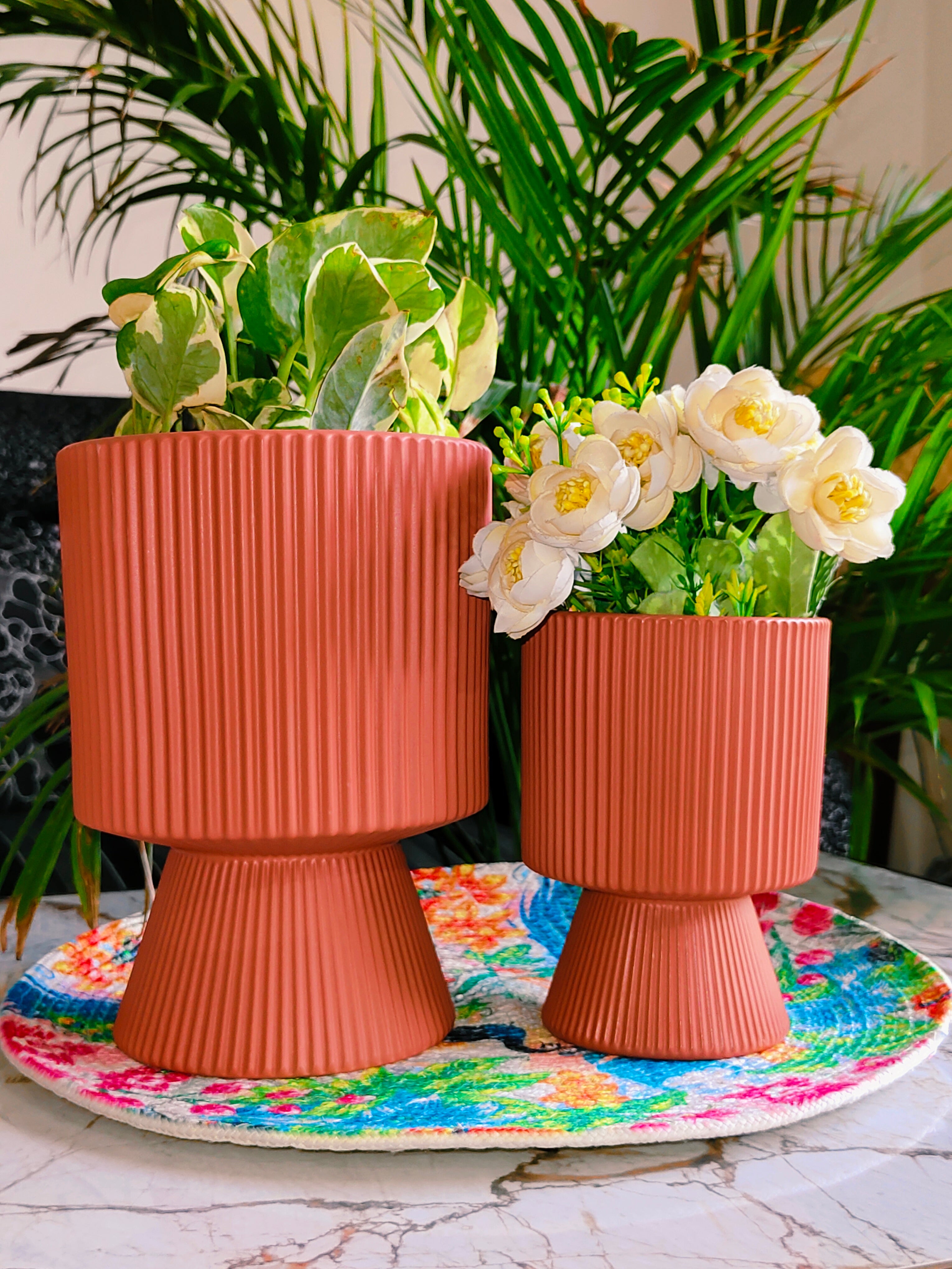 Goblet Sisters Brown pot combo(Imported Ceramic Pots)
