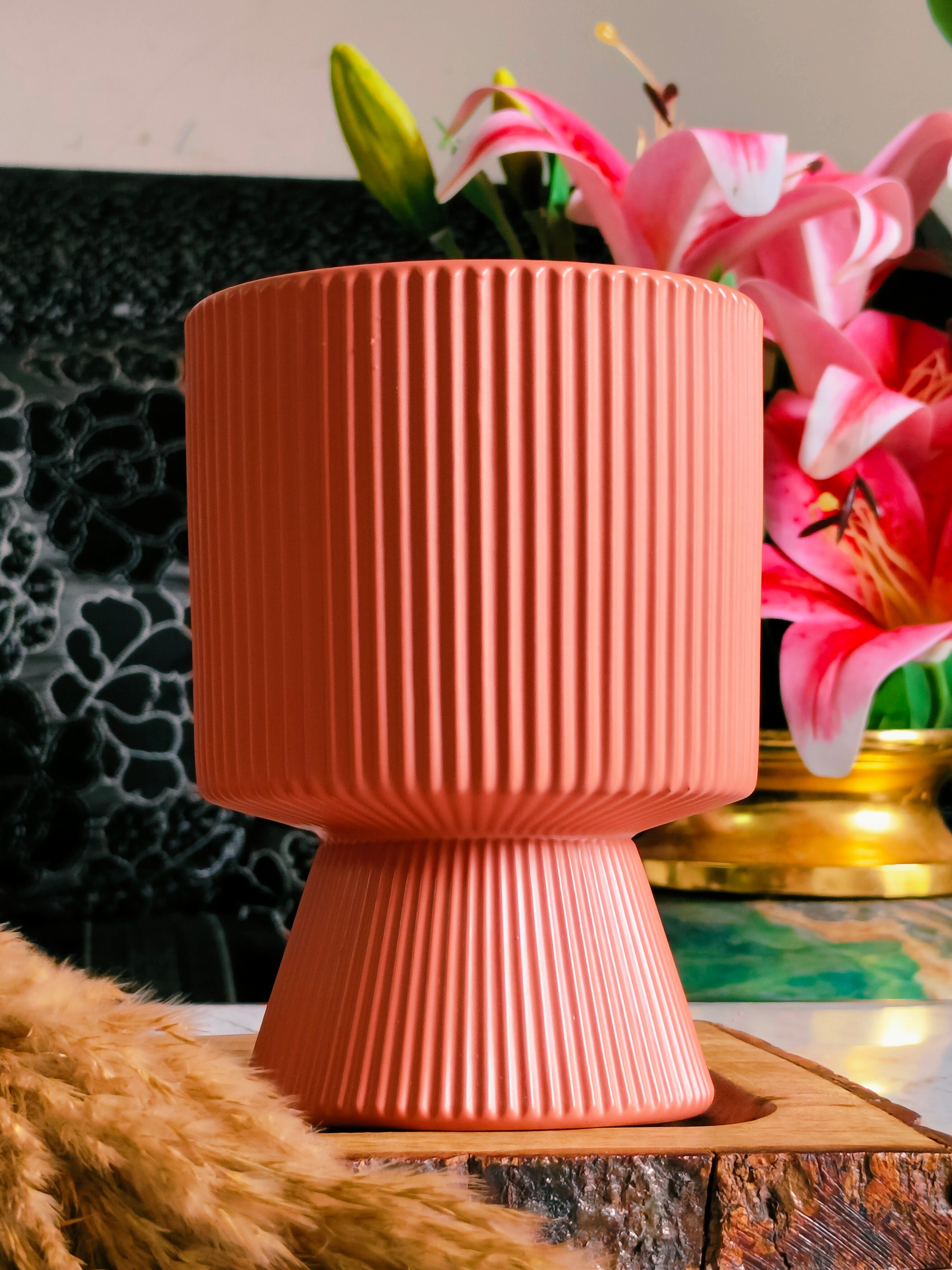 Goblet Brown 6.5 inches (Imported Ceramic Pots)