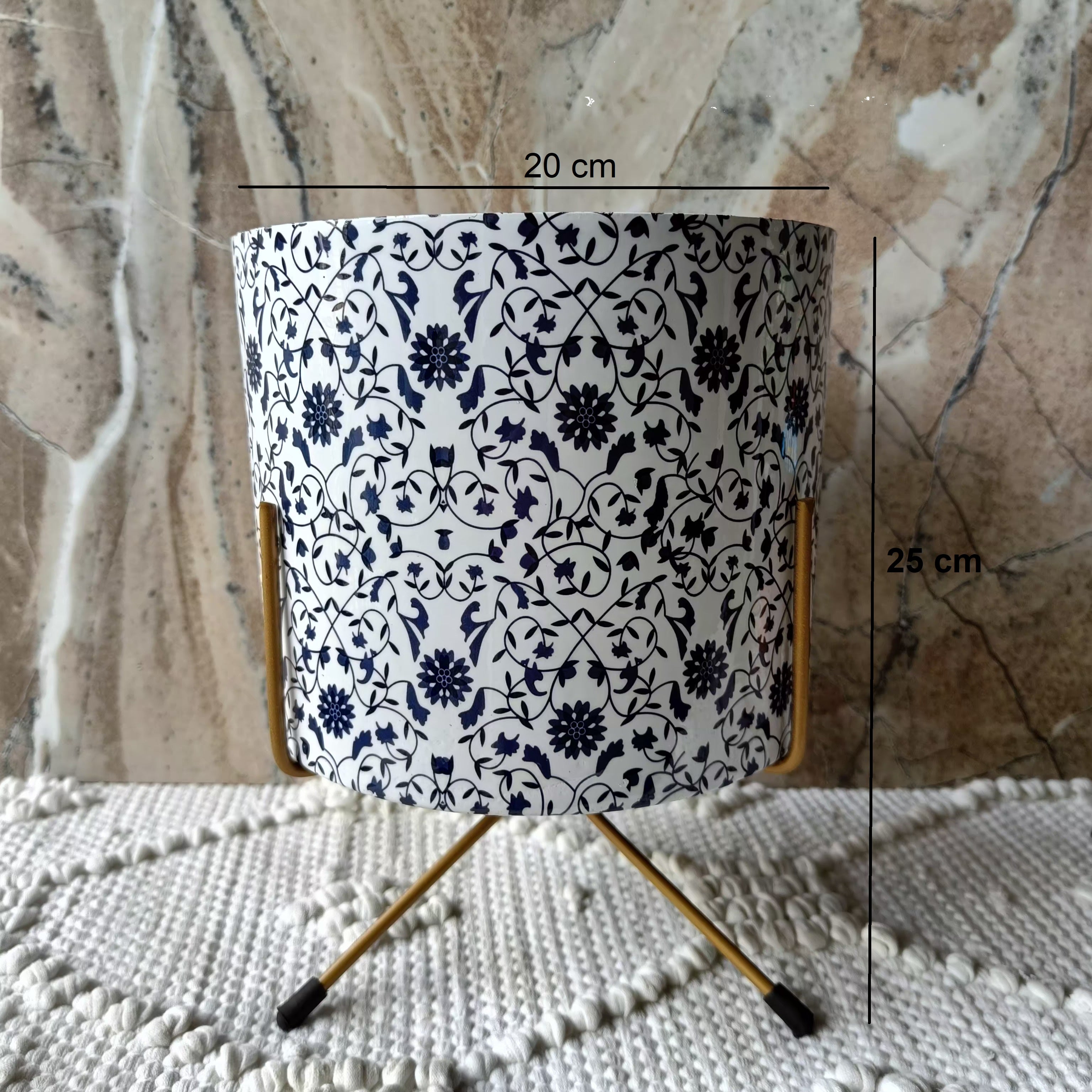 Metal Floral Vine Planter With Stand
