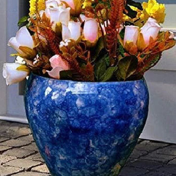Glossy Stylish Planters Pot Color-Blue