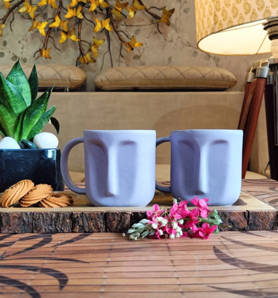 Face Shape Coffee Mug Set of 2