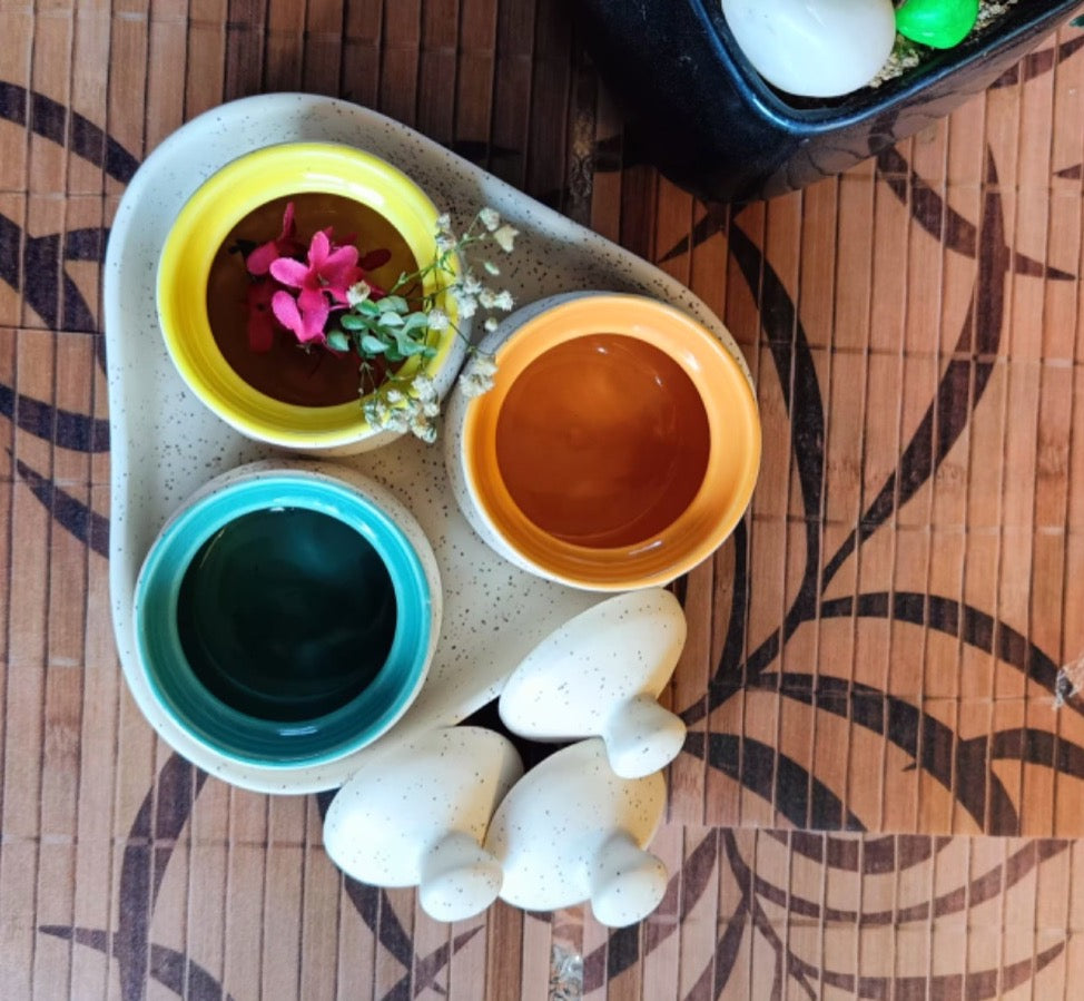 Milky White Pickle Set of 3