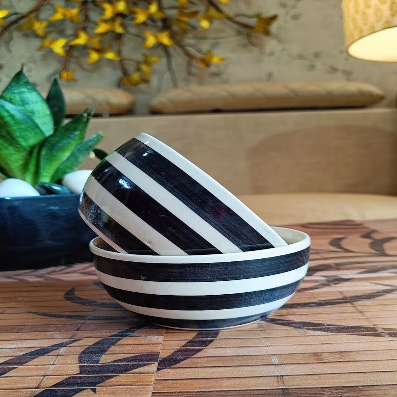 White and Black Bowl set of 2
