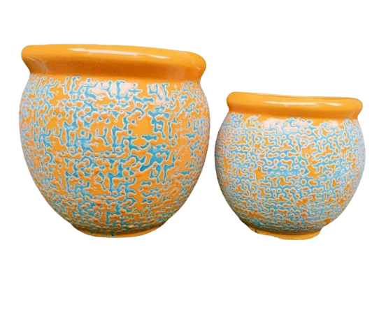 Orange Planter Pot Set of 2
