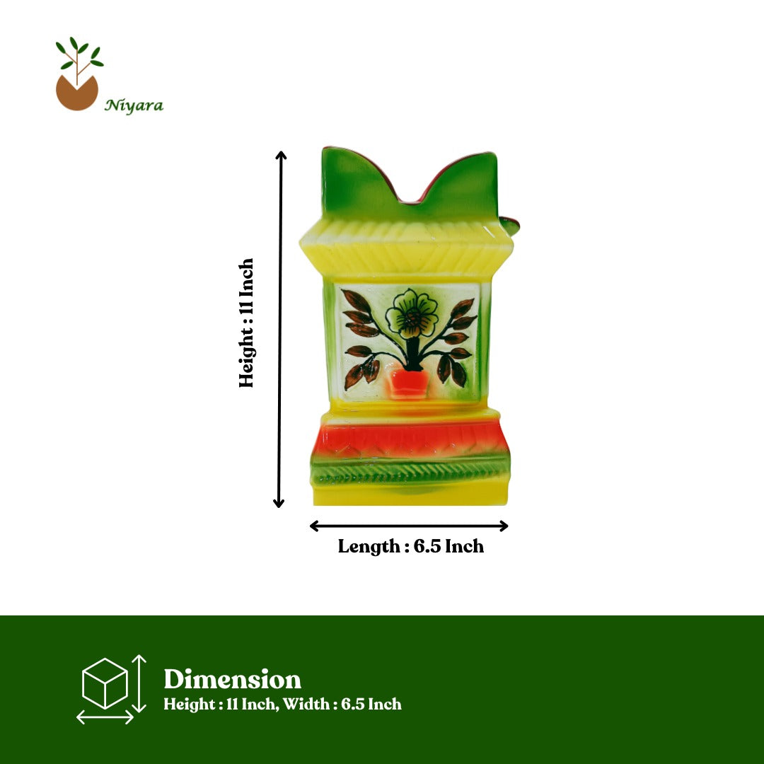 Niyara Multicolor Tulsi Ceramic Pot Large