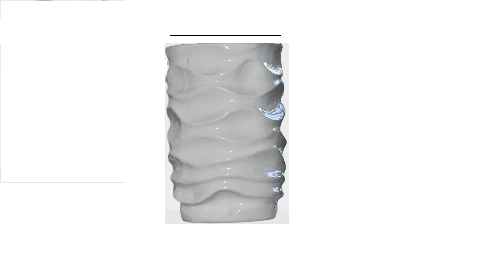 Niyara Premium White Self Pattern Look Ceramic Pots Planters for Indoor Plants,Succulent,Outdoor,Balcony,Home,Garden,Office Size -Large 7.5 inches by 14 inches Color :- White Shape :Cylindrical