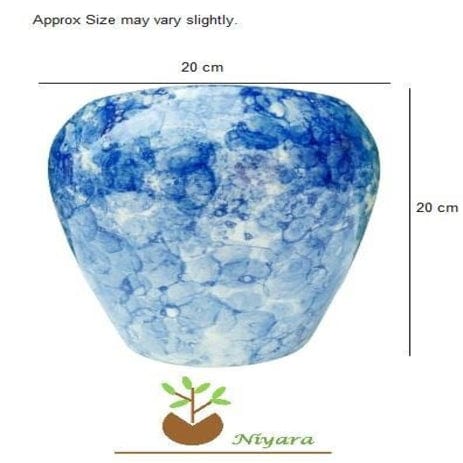 Glossy Stylish Planters Pot Color-Blue