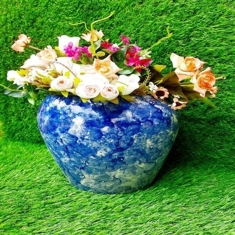 Glossy Stylish Planters Pot Color-Blue