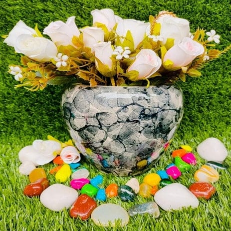 Glossy Stylish Planters Pot Color-Grey