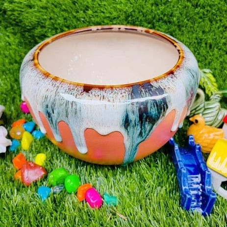 Pumpkin Style Planters Pot Color-Peach