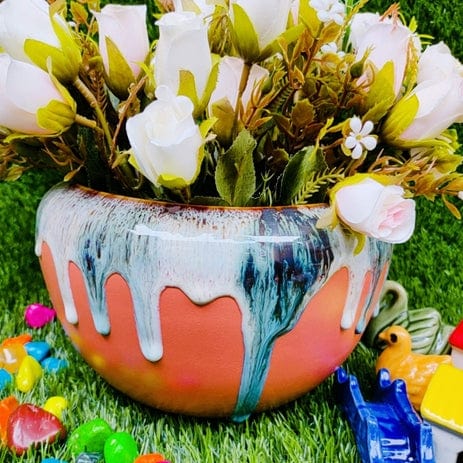 Pumpkin Style Planters Pot Color-Peach