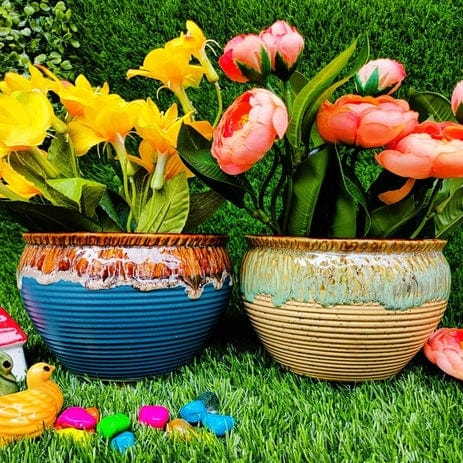 Glacier Look Planters Pot set of 2