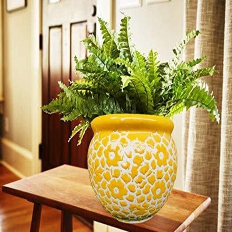 Drop Texture stylish Planters Pot Color-Yellow