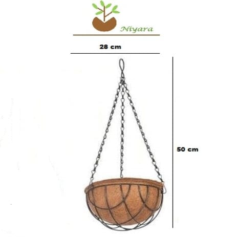 Hanging Coco Coir Planter Basket Set of 4