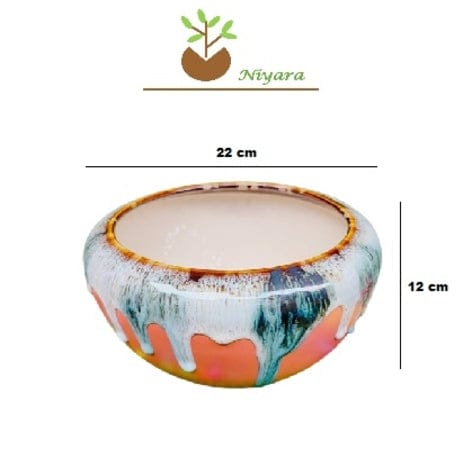 Pumpkin Style Planters Pot Color-Peach