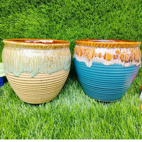 Glacier Look Planters Pot set of 2