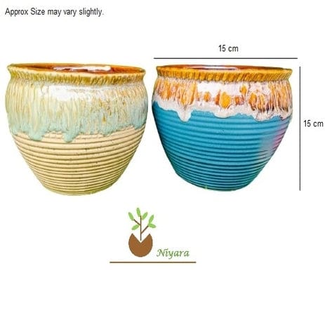 Glacier Look Planters Pot set of 2