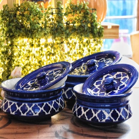 Exclusive Hand-painted & Containers with Lid Set of 3