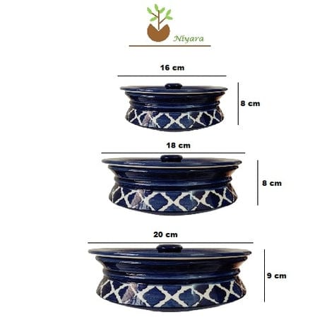 Exclusive Hand-painted & Containers with Lid Set of 3