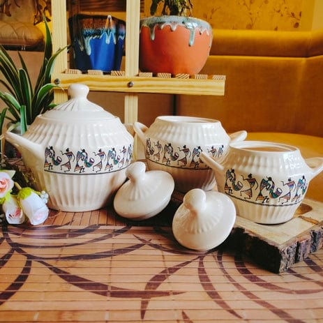 Antique Egyptian Containers Set of 3