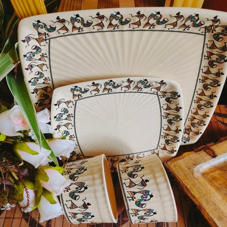 Antique Egyptian Plate with Bowl Set of 4