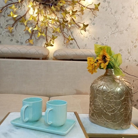 Fresh And Wild Mug Set of 3 ( 2 Cups and 1 Tray)