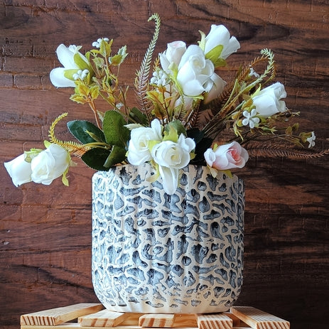 Light Blue Drop lining Stylish Pots Planters