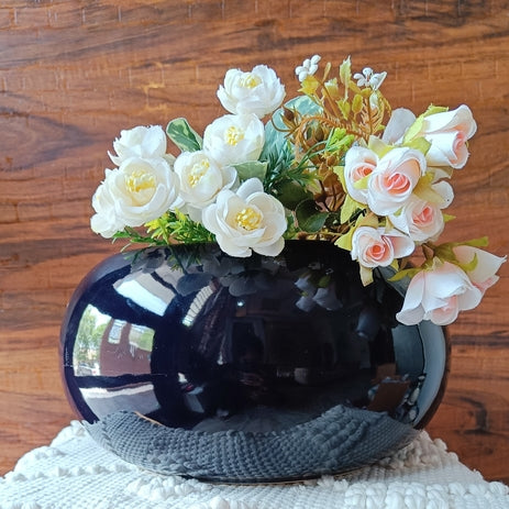 Donut Shape Planter Pot Color- Black